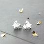 Sterling Silver Shooting Stars Stud Earrings, thumbnail 3 of 9