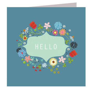 Floral Hello Greetings Card, 2 of 5