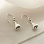 Sterling Silver Mini Pear Drop Earrings, thumbnail 5 of 6