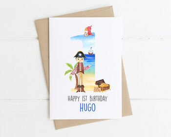 Personalised Children's Birthday Card Pirate, 2 of 7