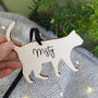 Cat Personalised Wooden Christmas Hanging Decoration, thumbnail 6 of 6