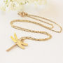 9ct Gold Dragonfly Necklace, thumbnail 3 of 10