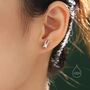 Teeth Stud Earrings In Sterling Silver, thumbnail 11 of 12