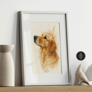 Personalised Pet Illustration Portrait Print, 3 of 11