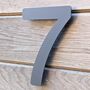 Modern Grey House Numbers 200mm Acrylic Floating, thumbnail 10 of 12