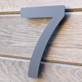 Modern Grey House Numbers 200mm Acrylic Floating, 10 of 12
