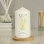 Personalised Birth Flower Pillar Candle, thumbnail 1 of 12