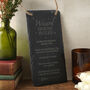 Long Hanging Slate Sign 'Wizard House Rules', thumbnail 1 of 2