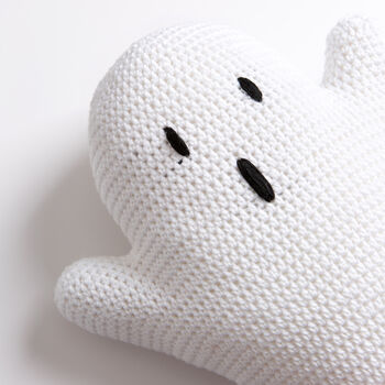 Cotton Ghost Soft Toy Halloween Crochet Kit, 5 of 6