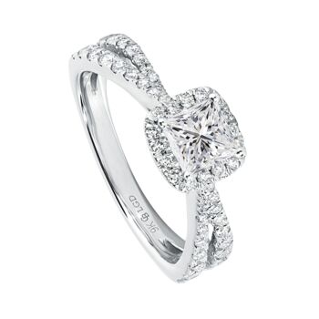 Marina White Gold Lab Grown Diamond Engagement Ring, 2 of 5