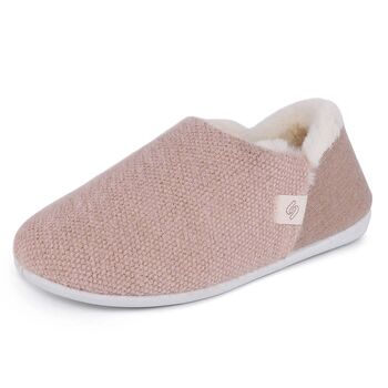 Women's Cosy Closed Back Slippers In Oat, 3 of 8