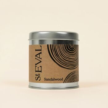Sandalwood Scented Tin Candle, 2 of 3