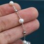 Delicate Pearl And Silver Ball Beaded Bracelet, thumbnail 5 of 10