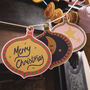 Illustrated Celestial Christmas Bauble Garland, thumbnail 1 of 11