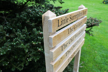 Ladder Direction Oak Sign Post, Up To Eight Tiers, 7 of 10