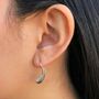 Curved Teardrop Rose Gold Plated Silver Bean Earrings, thumbnail 2 of 9