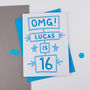 Omg Personalised Age Birthday Card, thumbnail 2 of 3