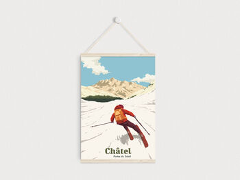 Chatel Ski Resort France Travel Poster Art Print, 6 of 8