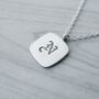 Personalised Initial Square Silver Necklace, thumbnail 1 of 3