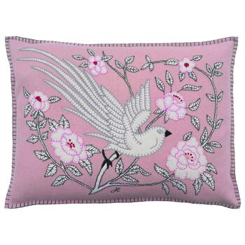 Chinoiserie Bird Of Paradise Wool Cushion, 2 of 2