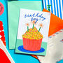 Birthday Boy Cute Cupcake Birthday Card, thumbnail 1 of 4