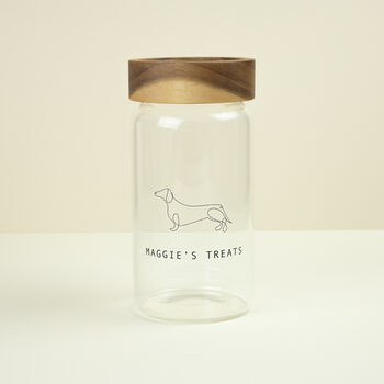 Personalised Sausage Dog Treat Glass Storage Jar, 4 of 10