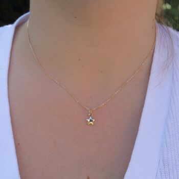Shining Star Gold Pendant Necklace, 3 of 6
