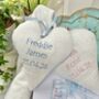 Linen Baby Name Heart, thumbnail 3 of 12