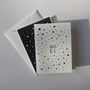 Monochrome Pack Of Six Hand Printed Christmas Cards, thumbnail 5 of 6