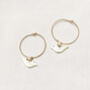 Gold Filled Mother Of Pearl Bird Hoops, thumbnail 1 of 7