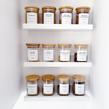Set Of Spice Jars With Custom Labels, 5 of 11