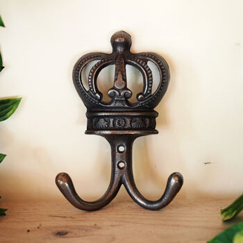 Cast Iron Queen's Crown Hook, 3 of 4
