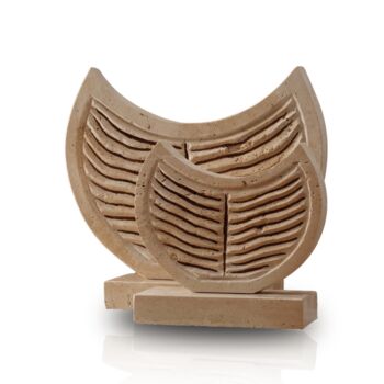 Travertine Crescent Decor Set, 2 of 2