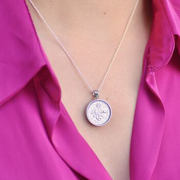 Luxury 60th Birthday 1965 Sixpence Necklace, 2 of 9