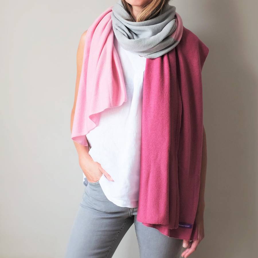 multi colour cashmere wool wrap shawl by plum & ivory