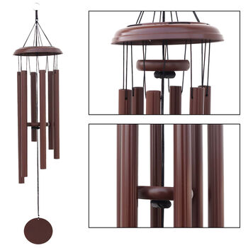 Custom 35 Inch Bronze Wind Chime For Wedding, Memorial, Retirement Gift, 2 of 10