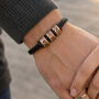 Leather Bracelet, Bronze Gift For 8th Or 19th Anniversary, thumbnail 1 of 5