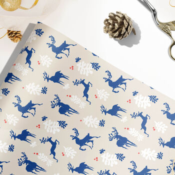 Luxury Reindeer Matisse Inspired Wrapping Paper, 4 of 4