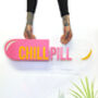 Chill Pill Clear Acrylic Skateboard Deck, thumbnail 5 of 5