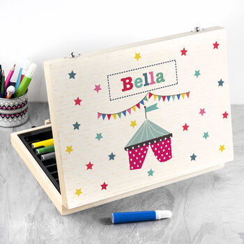 Personalised Kid’s Circus Tent Colouring Set, 2 of 5