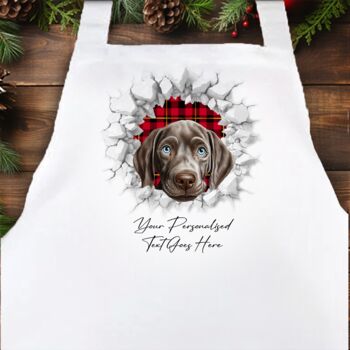 Personalised Christmas Weimaraner Break Through, 4 of 10
