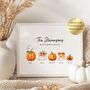 Personalised Family Pumpkin Print, Halloween Print, thumbnail 1 of 5