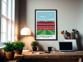 Arsenal Gifts Emirates Stadium Illustrated Print, 3 of 9