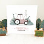 Personalised Tractor Birthday Card Blue, thumbnail 4 of 6