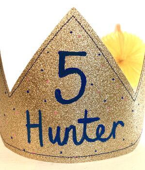 Birthday Personalised Glitter Crown, 7 of 7