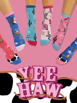 United Oddsocks Yee Haw Girls Gift Box Set, 5 of 5