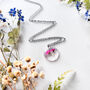 Pink Alyssum Flower Necklace, thumbnail 2 of 7