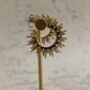 Minimalist Sun 18 K Gold Plated Ear Studs, thumbnail 7 of 8