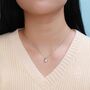 Coffee Bean Pendant Necklace In Sterling Silver, thumbnail 5 of 11