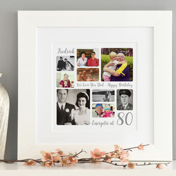 Personalised 80th Birthday Square Photo Collage, 11 of 11